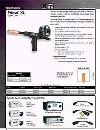Prince XL Spool Gun Literature/Catalog page