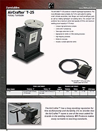 AirCrafter T25 Turntable Literature/Catalog page