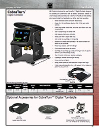 CobraTurn Digital Turntable Literature/Catalog page